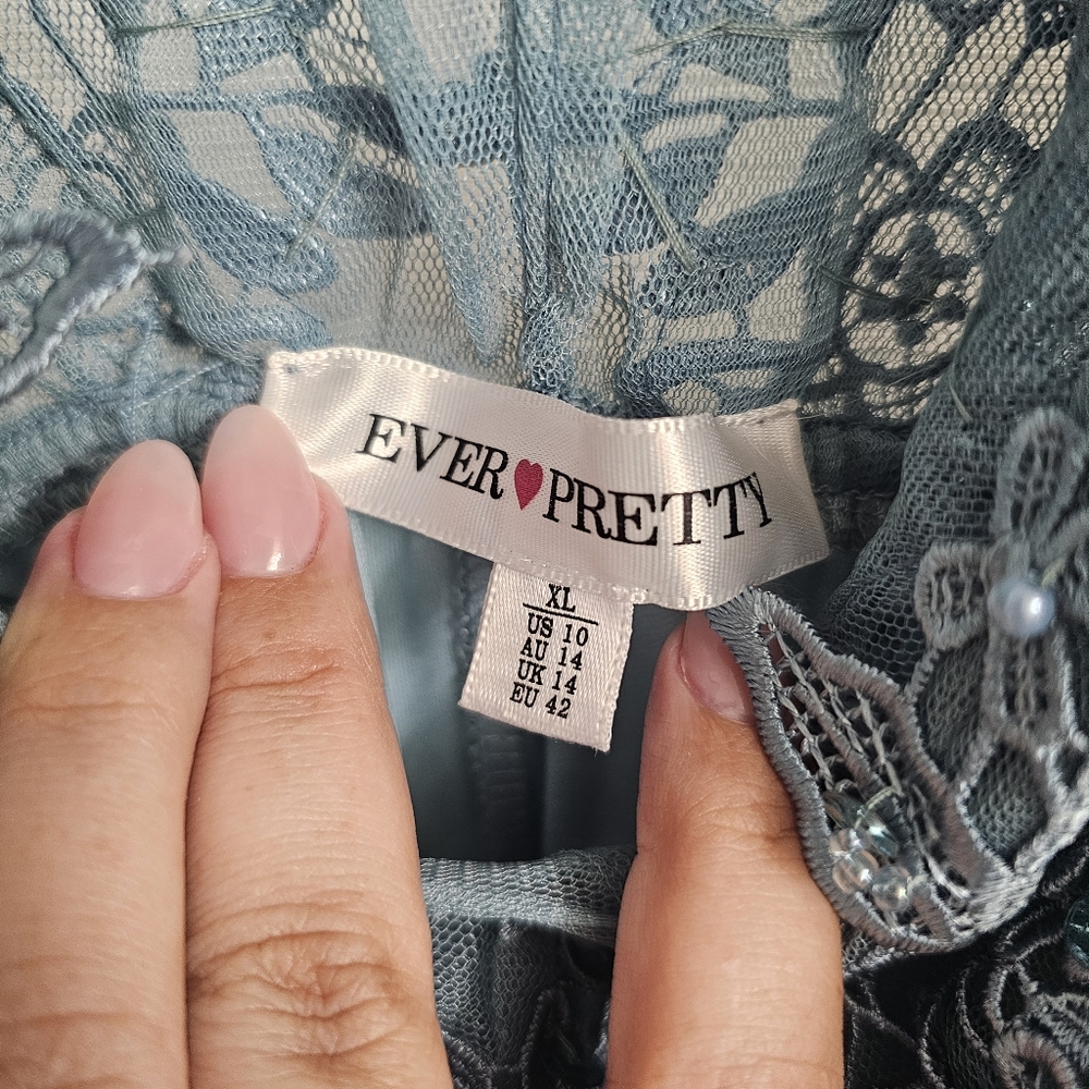 Ever Pretty Blue Embellished Backless Gown - Picture 11 of 11